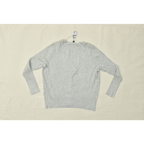 Lane Bryant Plus Size 18/20 Gray Ribbed Button Cardigan Sweater Rayon NWT - Picture 2 of 8